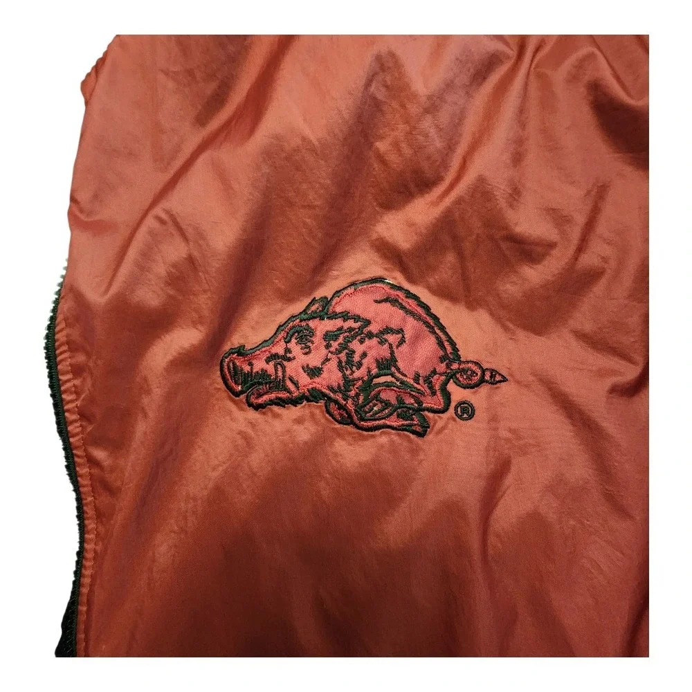 Vintage Pro Player Men Full Zip Reversible Fleece Jacket Arkansas Razorbacks XL